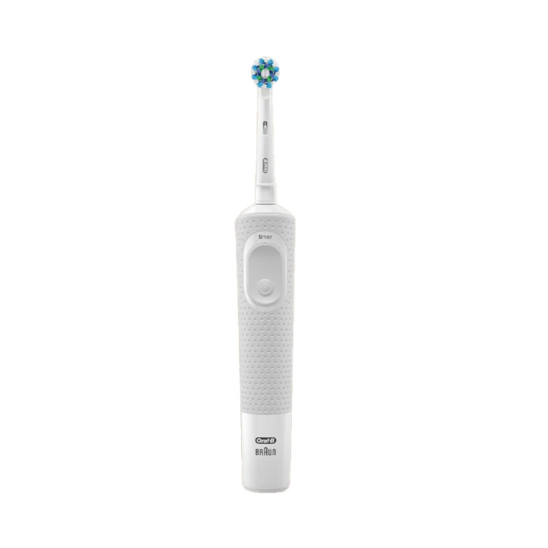 欧乐B(Oralb) 电动牙刷 D100 成人2D声波震动(自带刷头*1)清纯白