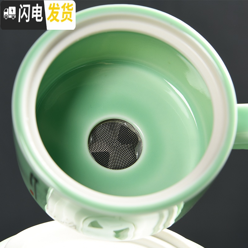 三维工匠创意泡茶石磨陶瓷功夫茶具套装茶杯组合懒人茶具整套半全自动家用 款17茶禅半自动黑色杯架4合1