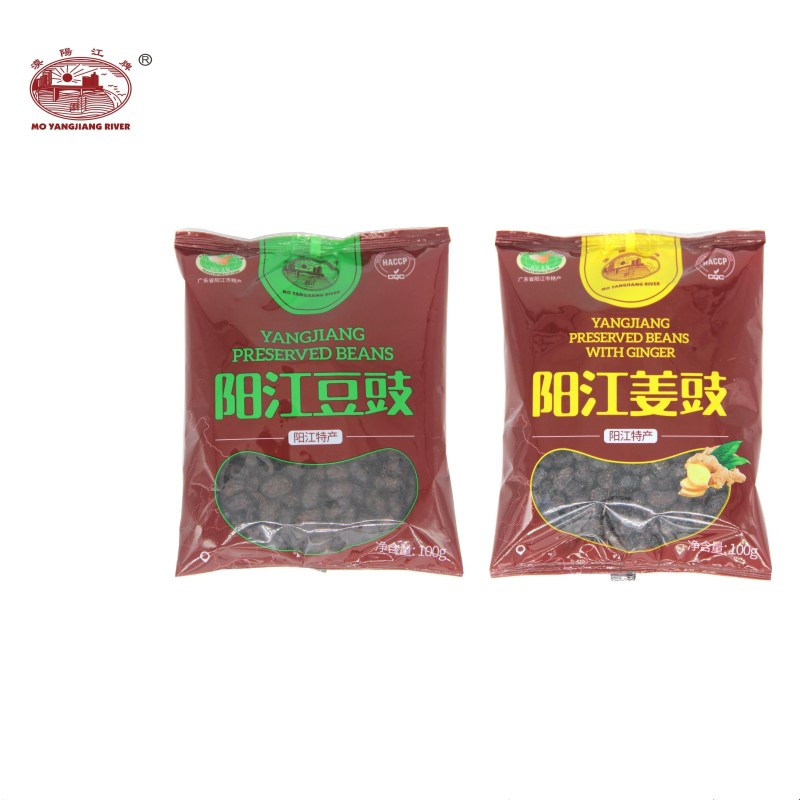 阳江特产家乡豆豉原味100g*姜味100g各1袋 豆食豆豉干阳江豆豉正宗豆鼓酱豆豉