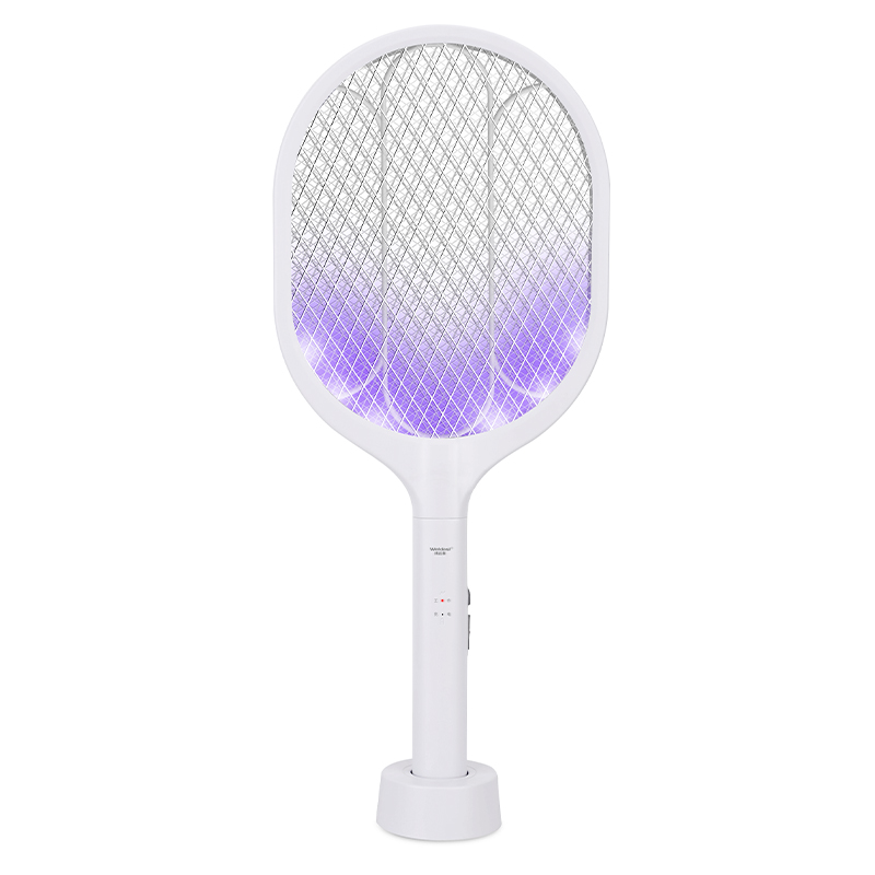 纬达斯979GB电蚊拍充电式带底座室内家用灭蚊器紫光诱蚊灭蚊灯强力蚊拍二合一经典款[紫光灯+收纳底座]高清大图