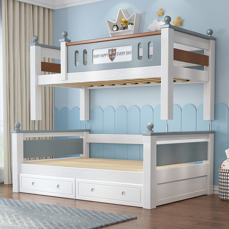 百冠环球 全实木上下床双层床儿童床小户型橡木上下铺木床两层高低床