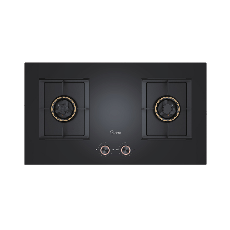 美的(Midea)Q67T 一级能效5.0KW 大火力燃气灶台式嵌入式 钢化玻璃 安全两用燃气灶 炭火灶