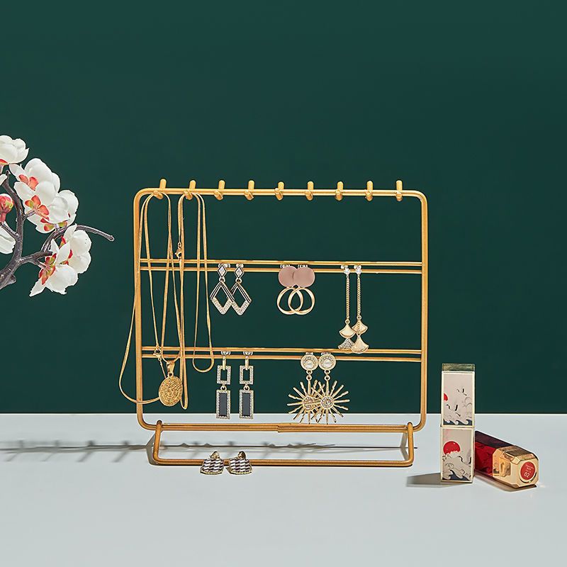 北欧ins风摆件项链收纳整理展示架铁艺饰品架创意耳坠耳环首饰架a款