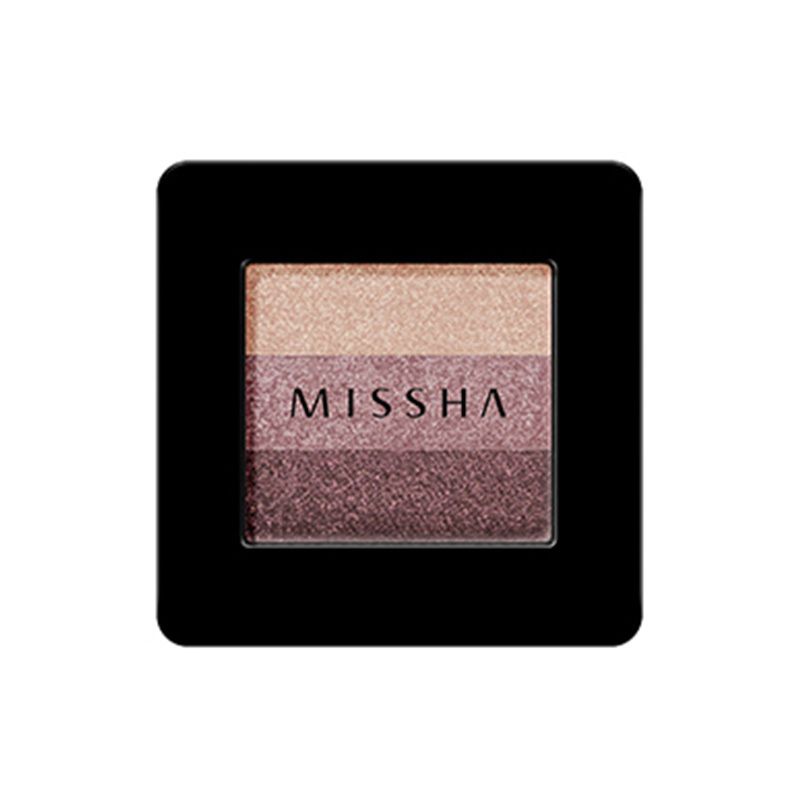 谜尚(MISSHA)三色渐变眼影 (2g) 10色眼影不飞粉眼影盘 1号粉棕色 正品保证