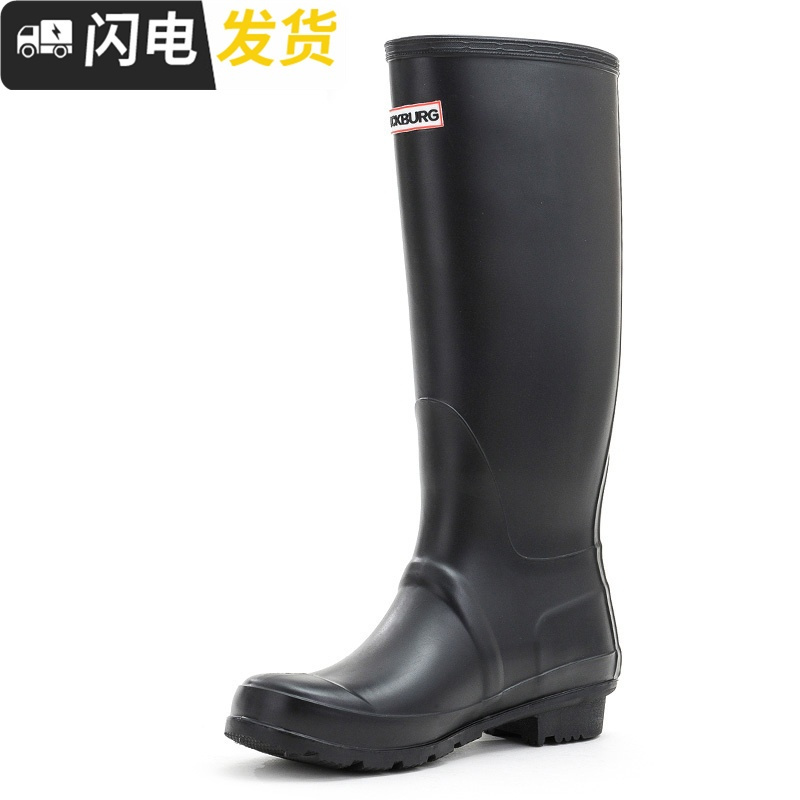英伦全地形男士中高筒雨鞋时尚雷钓鱼雨靴鞋套鞋胶鞋防启如
