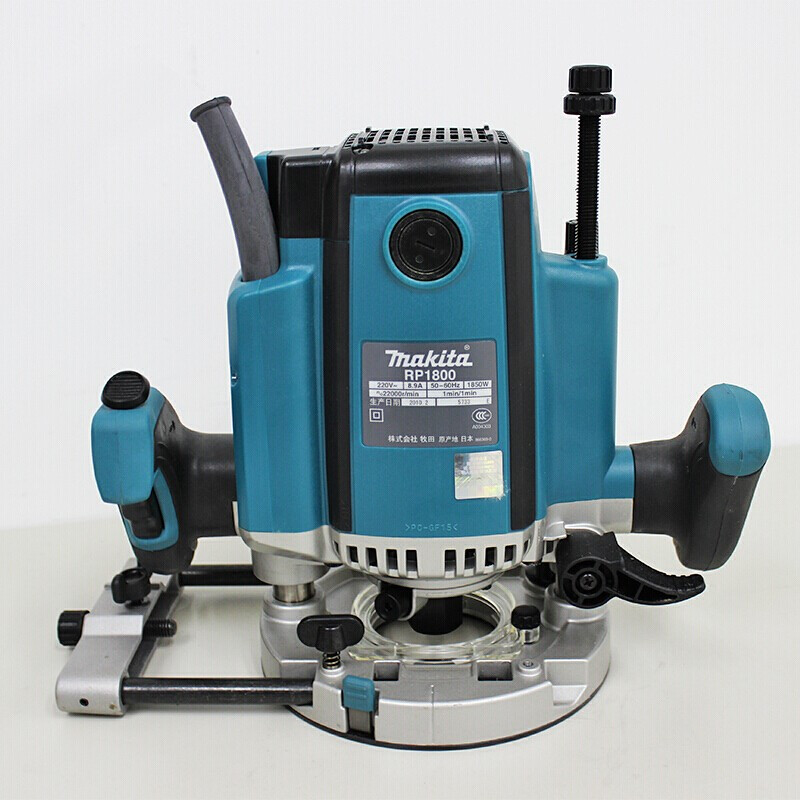 牧田(MAKITA)RP1800修边机插电电木铣1/2雕刻机手提木工刨压刨机砧板菜板1850W