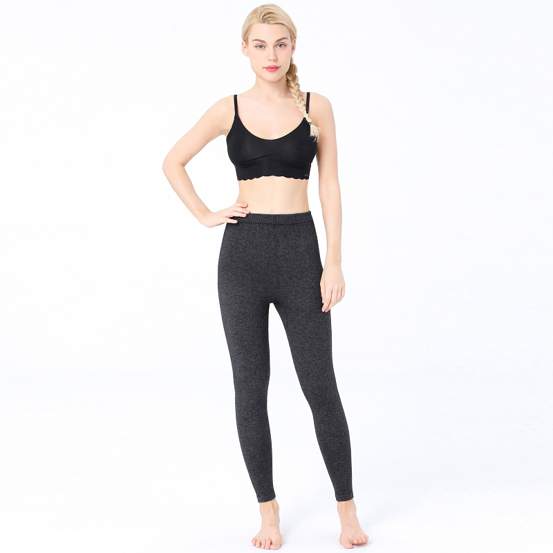 免费试穿 100%牧绒多斯山羊绒裤保暖裤男士秋裤保暖裤薄款女士秋裤打底裤品牌护膝打底纯羊绒裤春秋绒裤毛裤中老年人春秋装裤 女生深灰 185(XXXL)