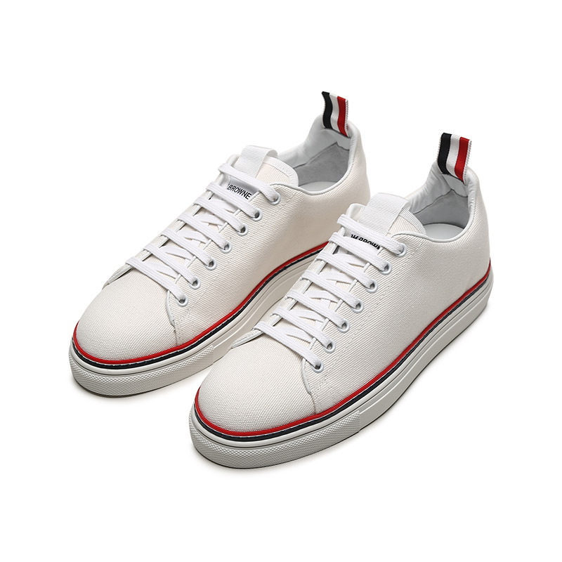 汤姆·布朗 thom browne 男士织物系带休闲鞋帆布鞋板鞋 mfd219a