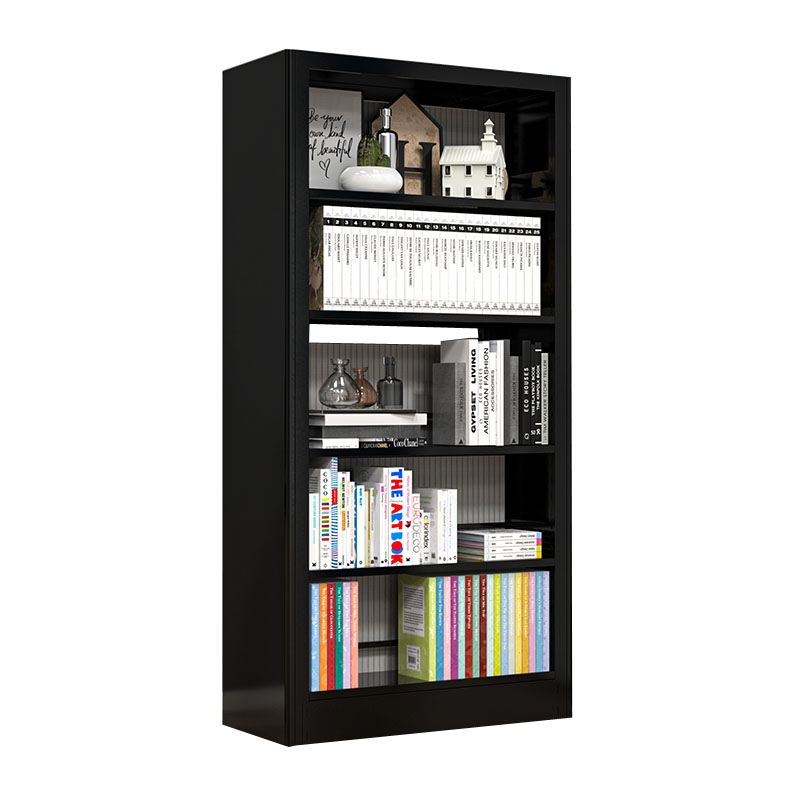 戴劲 书架学校图书馆阅览室书籍架落地资料档案架黑色白色 双面一列一
