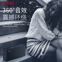 Sanag T108无线蓝牙音箱手机超重低音炮车载家用便携式迷你小音响智能音箱黑色蓝牙4.2DIDO