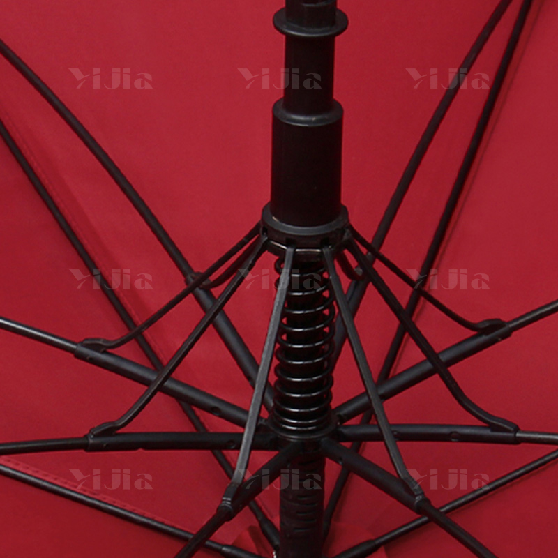 翌嘉 YJ5081607 全纤维双层雨伞 可定制logo可印图案 外黑内红 伞直径115cm 10把起订高清大图