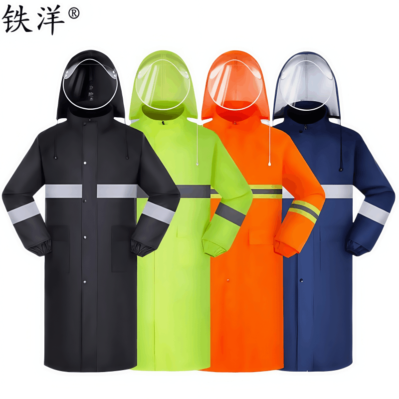 铁洋 长款牛津布双层带兜多色雨衣 TY-YU005 件图片