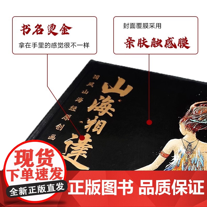 正版 山海相逢 国风山海经原创画集 安年丫丫作品集古风临摹画册插画集古风异兽手绘图鉴画册国风美学插画山海经洛煌笈画集高清大图