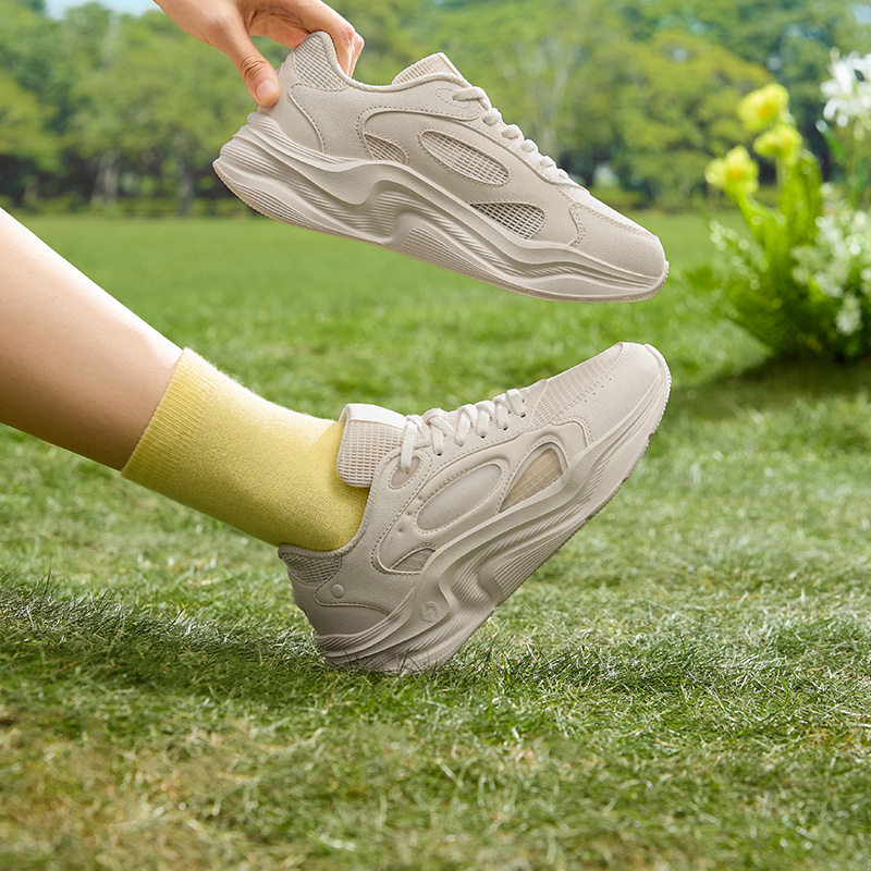 云舒5丨361°运动鞋女新款网面透气轻便厚底老爹鞋休闲鞋子女鞋高清大图