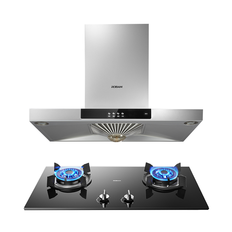老板(ROBAM)17立方欧式按键式油烟机燃气灶烟灶套餐60X3+32B0(天然气)1级能效烟机(天然气)