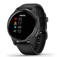 Garmin 佳明Venu 运动智能手表AMOLED彩色触控屏幕音乐脉搏血氧心率身体电量跑步骑行腕表(暗影黑)