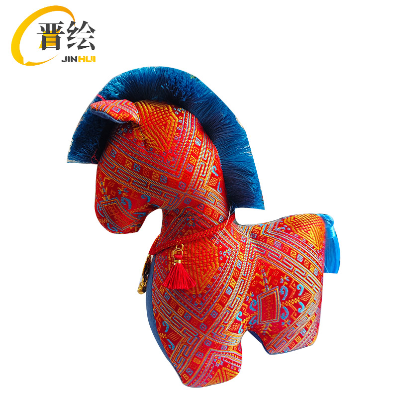 晋绘 新年吉祥物公仔玩偶 富贵布艺马30cm 个高清大图