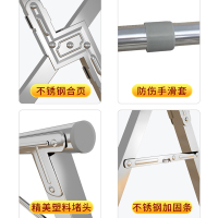 不锈钢落地晾衣架卧室内伸缩阳台晒被子神器家用凉衣杆折叠晒衣架