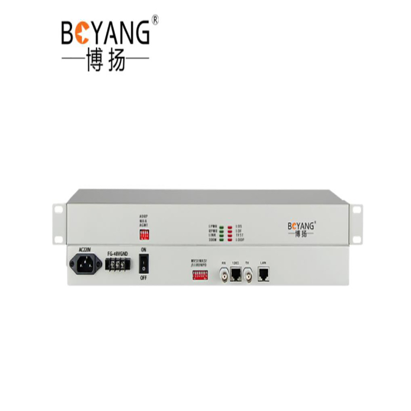 博扬(BOYANG)BY-E1F1 协议转换器 1路E1(2M)转1路以太网 机架式 单电源 1对价