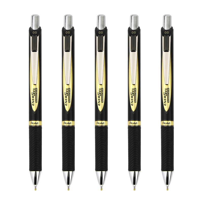 派通（Pentel)BLP75 防水速干中性笔 顺滑按动中性笔 金属笔尖笔夹水笔 0.5mm 三色可选 办公用笔