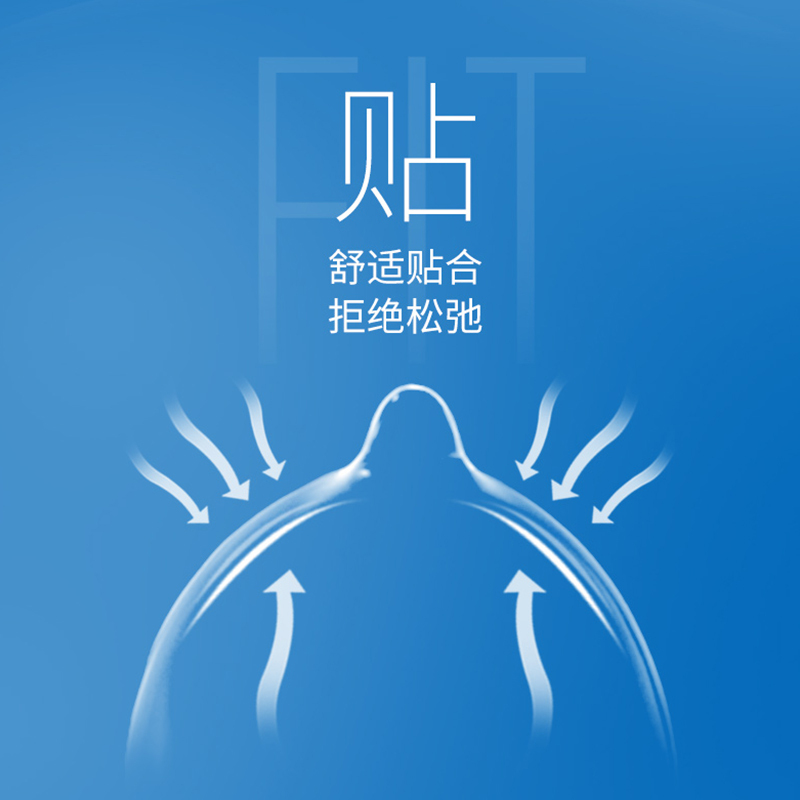 杰士邦自营旗舰店Jissbon 优质超薄3只装(JB3)安全套中号 刺激亲密情趣计生用品避孕套自营byt男用女用口用