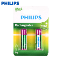 飞利浦(PHILIPS) 5号AA充电电池话筒玩具家用常用鼠标汽车遥控器电池五号2500毫安 2节