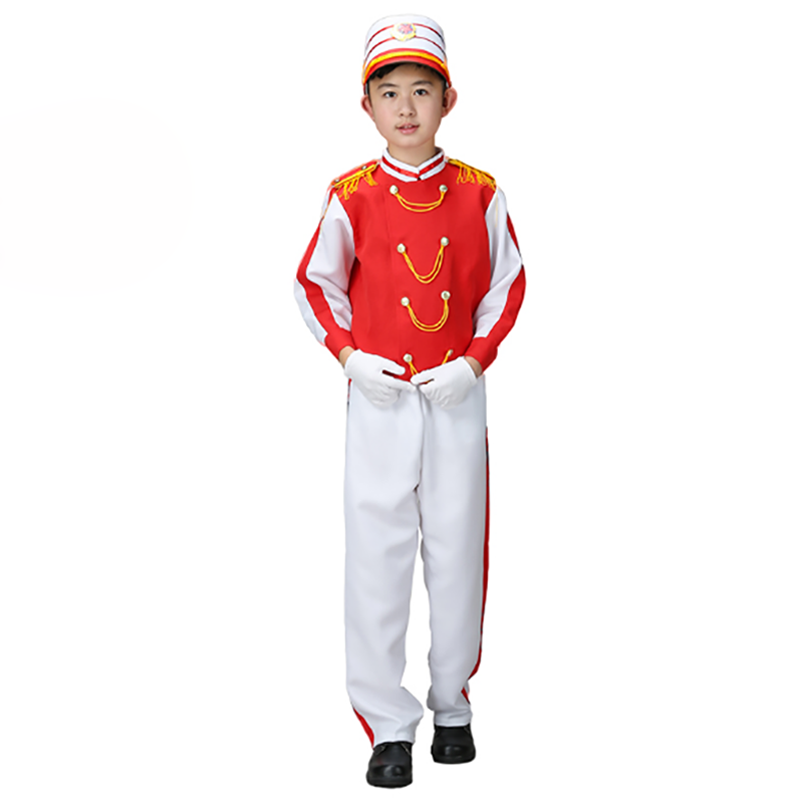 鼓号服中小学生仪仗队幼儿园升旗手军乐队服装儿童鼓号队服装新款 160cm男款