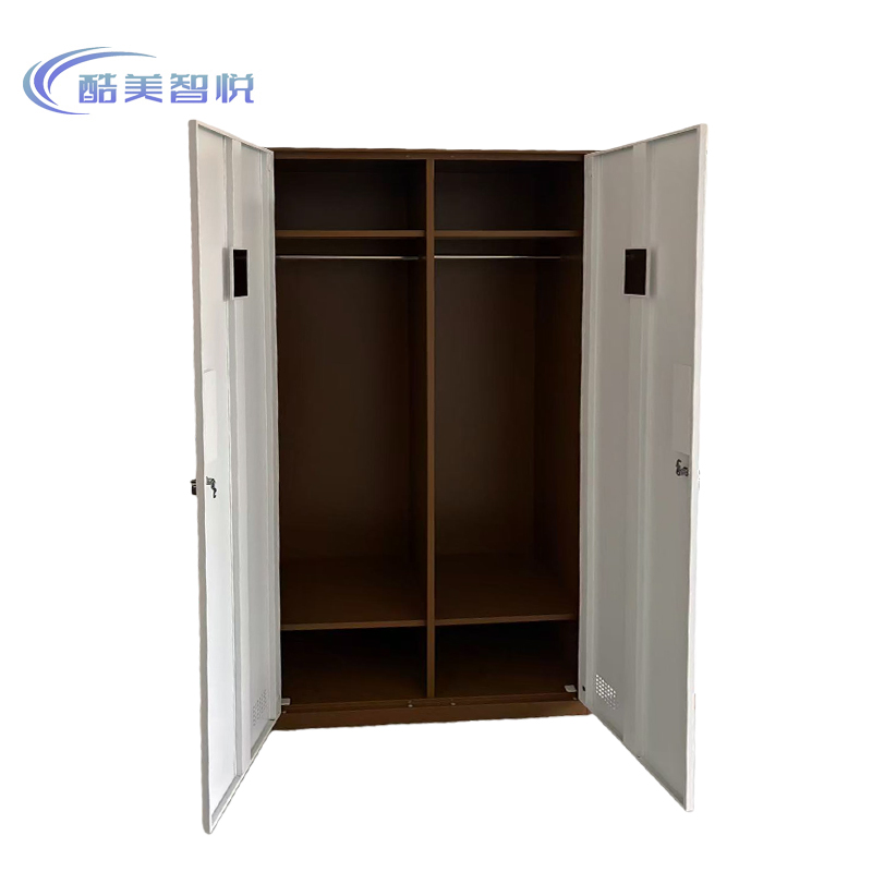 酷美智悦 两门更衣柜咖白色(有定制周期)900*500*1850mm KM-XS513 台高清大图