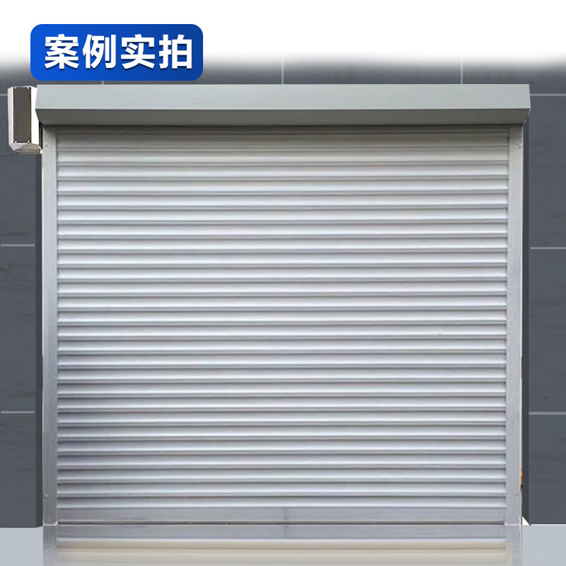 启功电动卷帘门铝合金卷闸门车库门 每平方QG-JZJLM02高清大图