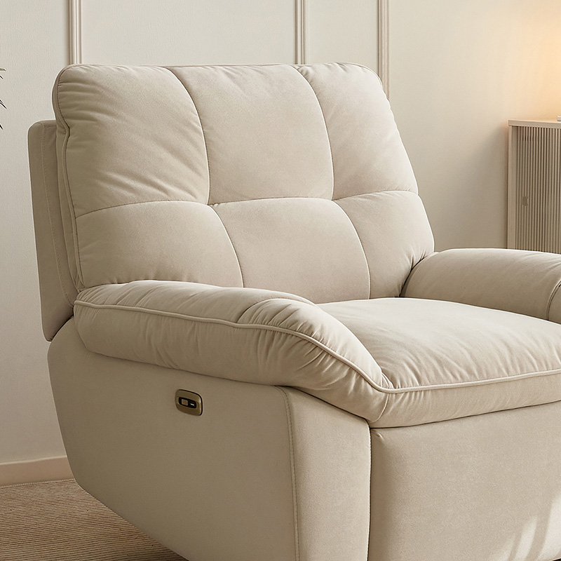 全友家居现代简约奶油风布艺沙发客厅2024新款云朵电动沙发高清大图