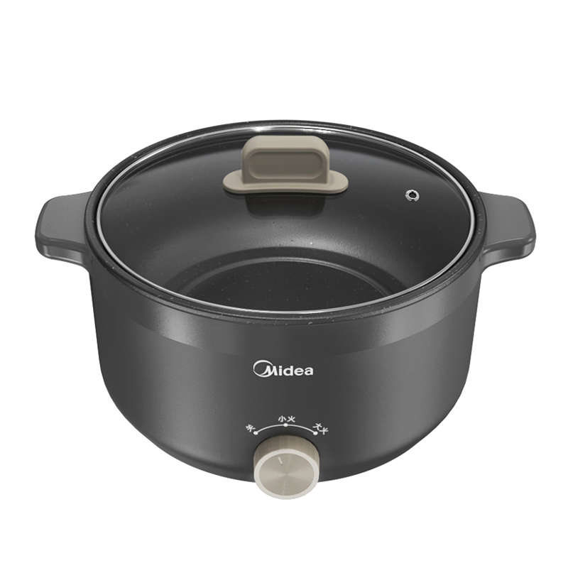 Midea/美的HGE2520电热电火锅连体电煮锅 宿舍款 煎炸煮一锅多能