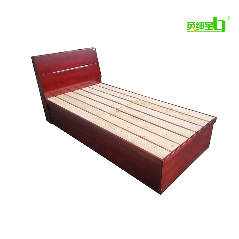 英绅宝-现代时尚简约实木单人床宿舍用床高箱床/1000*2000*960mm(箱体高400mm)/张