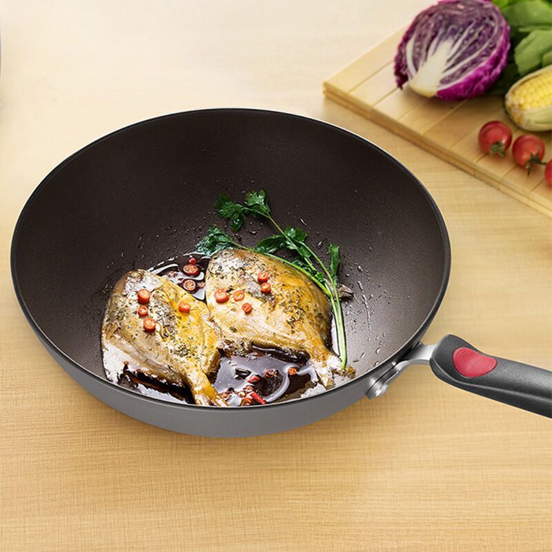 苏泊尔(SUPOR)炒锅PC30H3 不粘锅 火红点钛Pro少油烟炒锅 钢玻盖高清大图