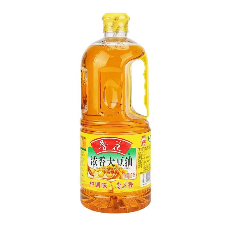 鲁花浓香大豆油2L家庭装大桶健康食用油植物油炒菜烹饪油
