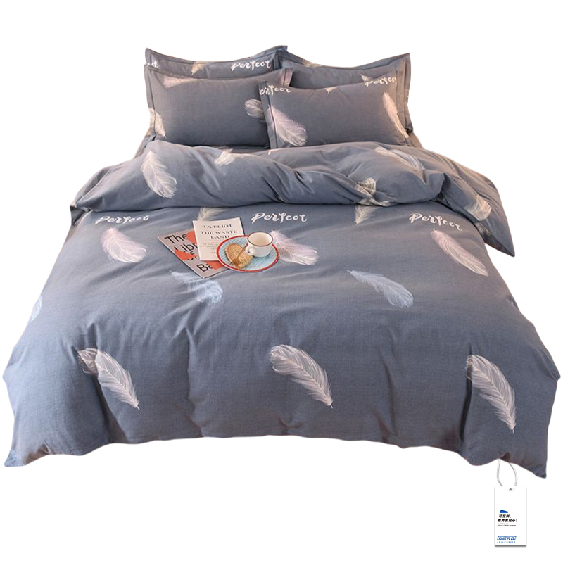 安居先森5A级纯棉磨毛单人床三件套床品D1738（套）高清大图