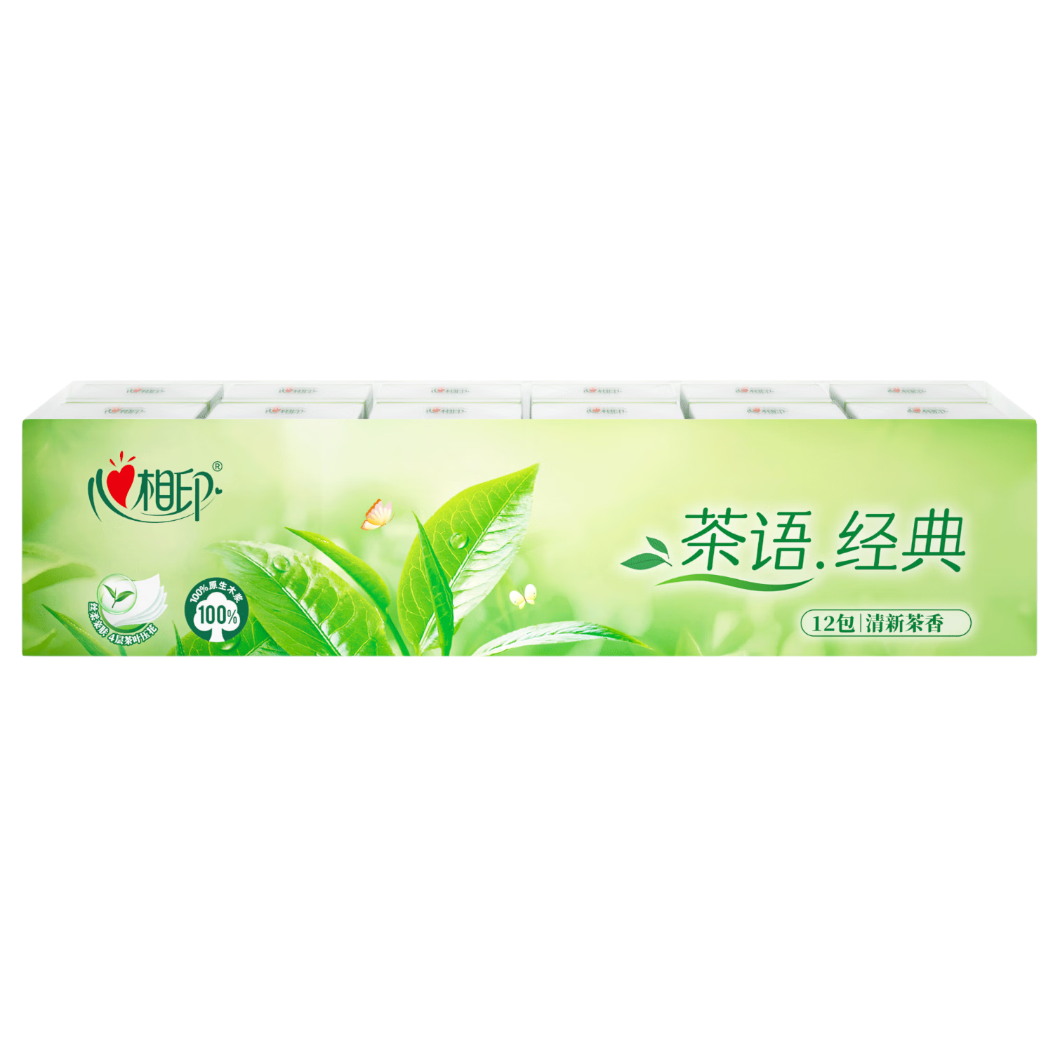 [特惠]心相印 茶语经典 12包手帕纸+湿巾高清大图