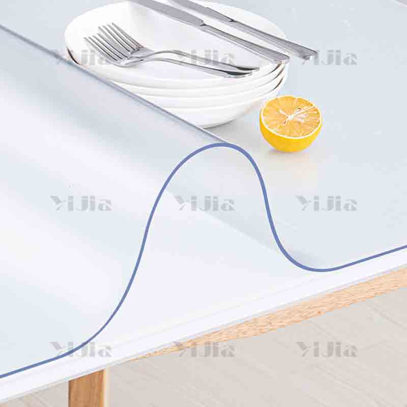 翌嘉YJ40618188 磨砂桌布pvc餐桌垫茶几垫防水防油软玻璃 70*135高清大图