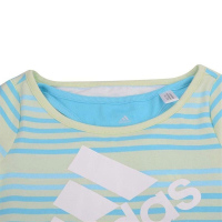 ADIDAS阿迪达斯短袖T恤运动休闲舒适圆领小童两件套上衣AP6454 Z