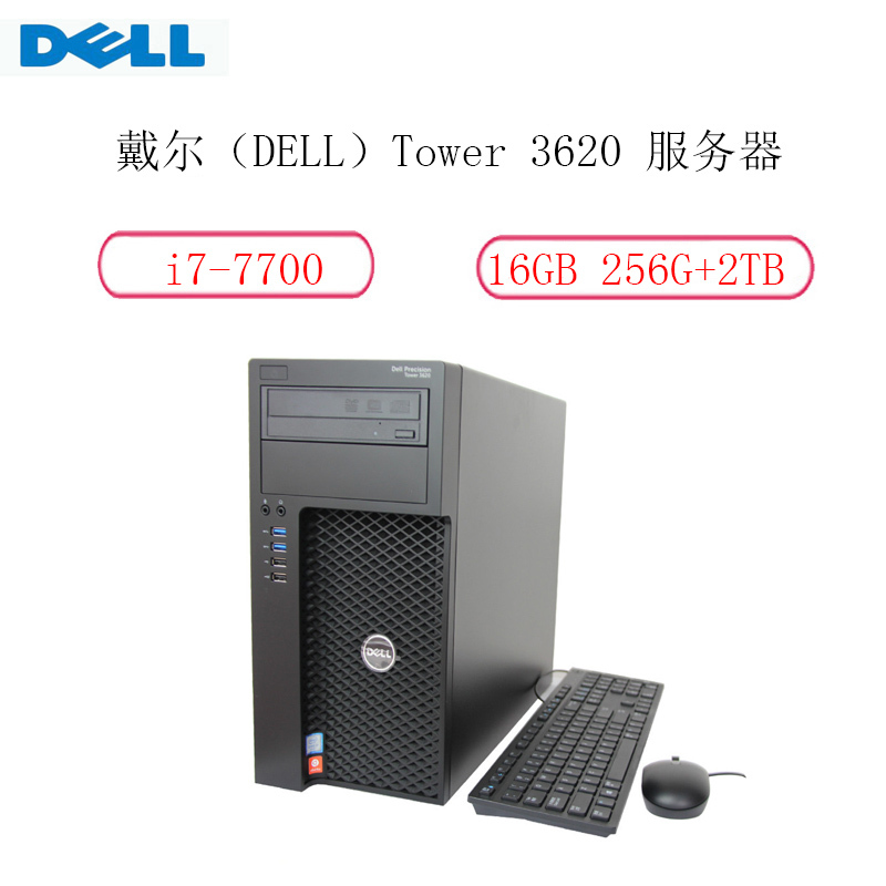戴尔(DELL)Tower 3620服务器(i7-770016G内存 256G+2T硬盘 显卡1060 23.8寸*2）