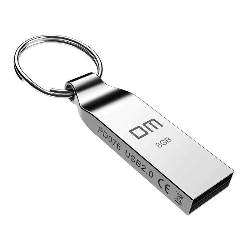 大迈(DM)USB2.0高速u盘8GB/16GB/32GB/64GB手机电脑两用优盘金属旋转车载学生金属[容量16GB]