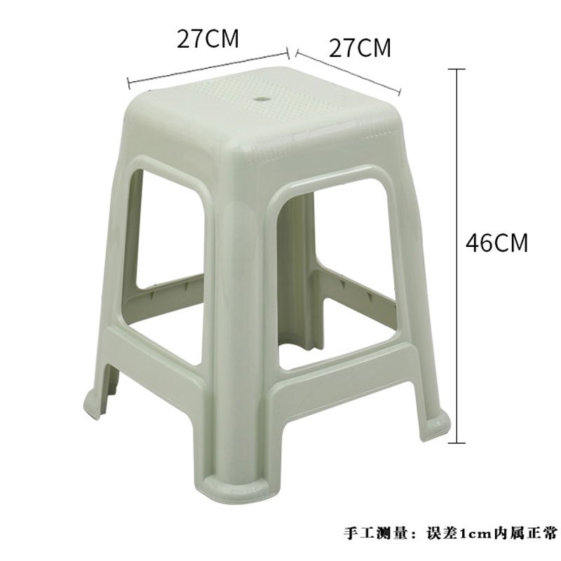 塑料凳子 防滑加厚客厅家用成人塑胶板凳方凳熟胶高凳餐桌凳椅子