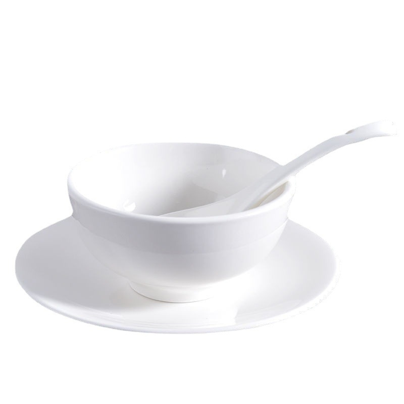 饭碗 汤碗 白色陶瓷饭碗 7寸(17.7*8.1cm)高清大图