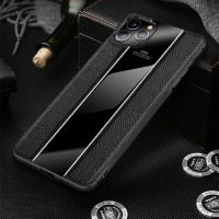 KONEL iPhone11pro保护套真皮高档防摔苹果11手机壳潮牌玻璃xs max男女软硬壳xs全包牛皮xr磨砂休闲