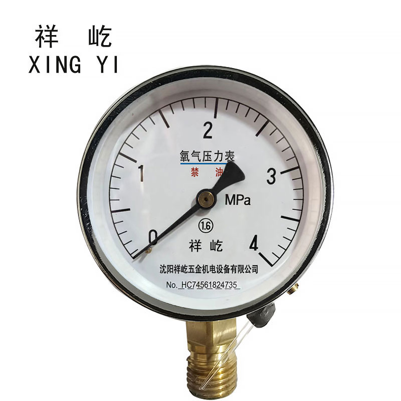 祥屹+氧气压力表检测定制型+YO100+块 0-4Mpa