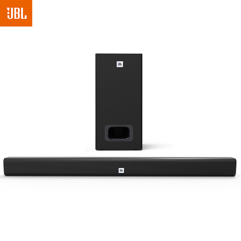 JBL STV125 无线回音壁系统 蓝牙音响 低音炮 Soundbar 条形音箱 家庭影院电视音响 黑色