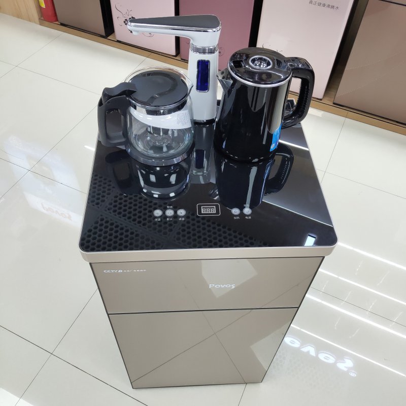 Peves/奔腾饮水机-BT8603 金色双层立式家用全自动包胶壶新款多功能茶吧机