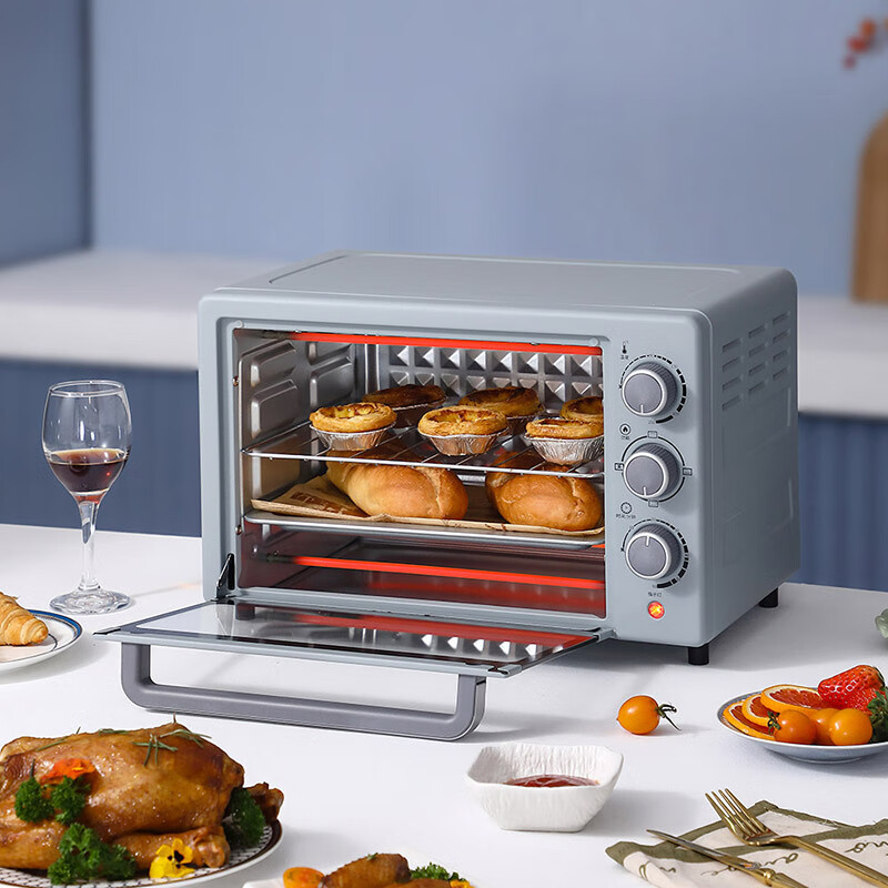 康佳(KONKA)1400W钻面反射背板设计20L容量电烤箱 晴山蓝 KDKX-2001-M