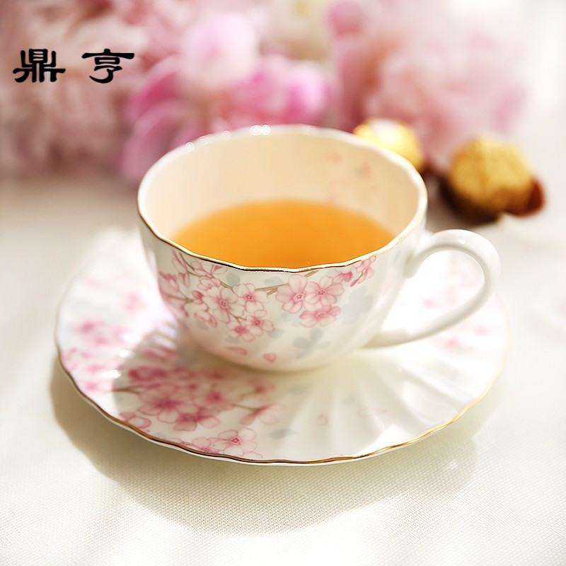 鼎亨那些时光 樱花骨瓷茶具套装水果茶壶花茶壶整套茶具陶瓷花