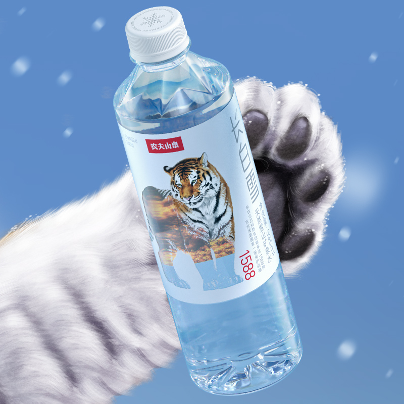 农夫山泉长白雪天然雪山矿泉水535ml*24瓶装 彩虎版高清大图