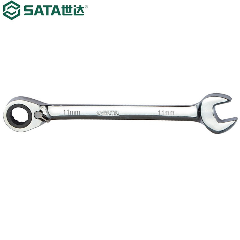 世达(SATA)全抛光棘轮双向梅花快扳系列11mm/1把 46604高清大图